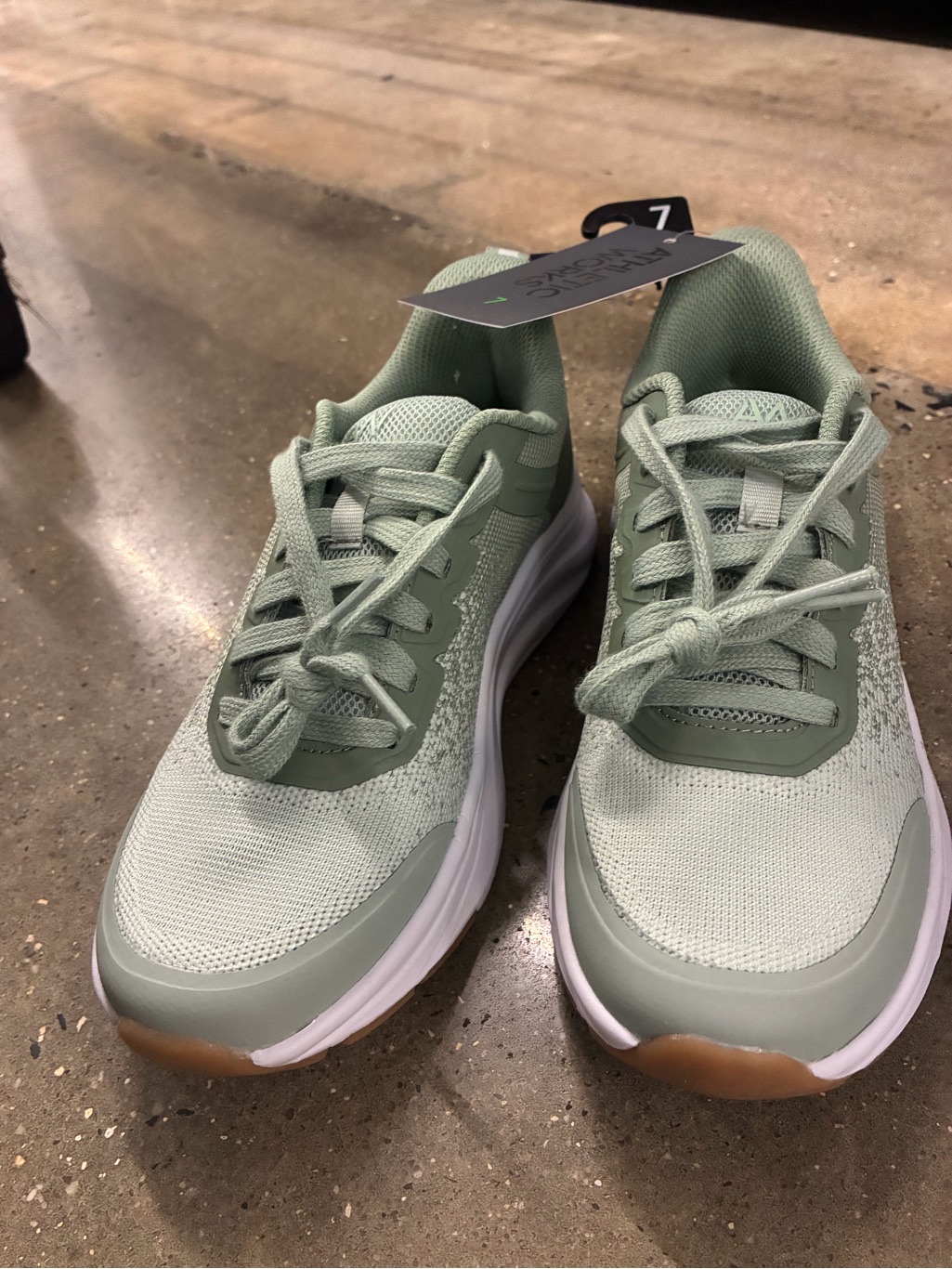 Athletic Works Women's Light Sage Green Lace-Up Athletic Sneakers — image 4 of 5